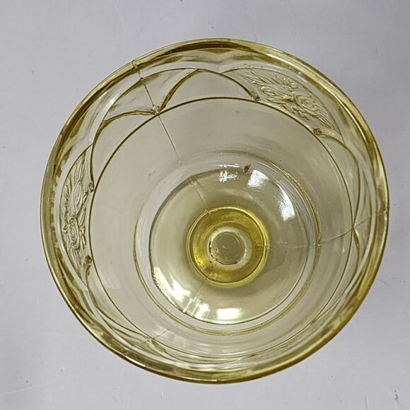 Vintage Yellow Depression Glass Creamer & Sugar Set - Picture 12 of 15